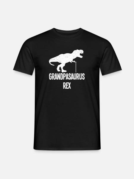 Grandpasaurus Rex Granpa Dinosaur T Rex Grandfathe - Men's T-Shirt - black