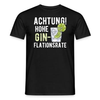 Einen Trink Ich GINdestens Gin Liebhaber - Männer T-Shirt - Schwarz - Vorne - AI Model Male 178 light (178cm)