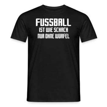 Fußball Ist Wie Schach Nur Ohne Würfel Humor - Männer T-Shirt - Schwarz - Vorne - AI Model Male 178 light (178cm)