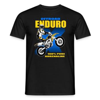Enduro Offroad - Men's T-Shirt - black - Front - AI Model Male 178 light (178cm)