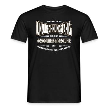 Unzurechnungsfähig Büro, Arbeit, Morgenmuffel - Männer T-Shirt - Schwarz - Vorne - AI Model Male 178 light (178cm)
