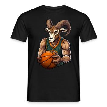 Joueur de basket-ball Capricorne - T-shirt homme - noir - Devant - AI Model Male 178 light (178cm)