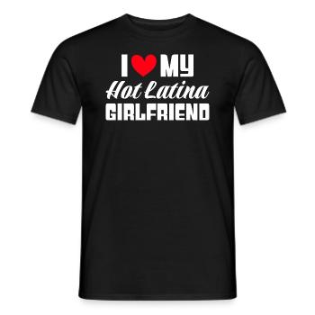 Paare Liebe Herz Freund Geschenkidee Beziehung - Männer T-Shirt - Schwarz - Vorne - AI Model Male 178 light (178cm)