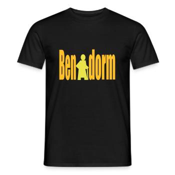 benidorm - Heren T-shirt - zwart - Voor - AI Model Male 178 light (178cm)