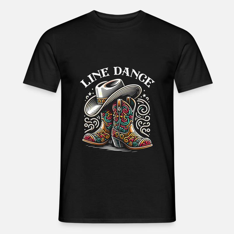 Line Dance Time Line Dancing Dancing - Men’s T-shirt - black