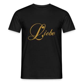 Liebe und Lebe - einfach nur Liebe - Männer T-Shirt - Schwarz - Vorne - AI Model Male 178 light (178cm)