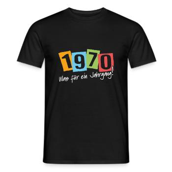 1970 was für ein Jahrgang geboren 1970 - Männer T-Shirt - Schwarz - Vorne - AI Model Male 178 light (178cm)