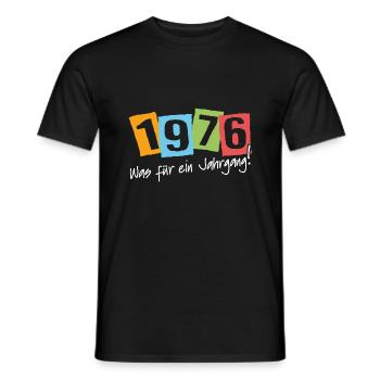 Geburtstag 1976 was für ein Jahrgang - Männer T-Shirt - Schwarz - Vorne - AI Model Male 178 light (178cm)