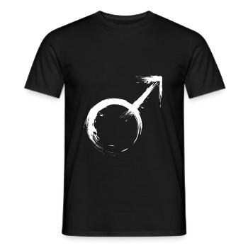 Männliches Geschlechtssymbol Symbol Vektor - Männer T-Shirt - Schwarz - Vorne - AI Model Male 178 light (178cm)