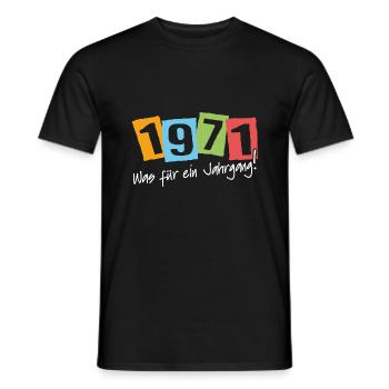 1971 was für ein Jahrgang geboren 1971 - Männer T-Shirt - Schwarz - Vorne - AI Model Male 178 light (178cm)