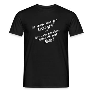Erziehung - Männer T-Shirt - Schwarz - Vorne - AI Model Male 178 light (178cm)