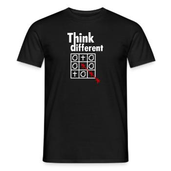 Pensez différent B - T-shirt homme - noir - Devant - AI Model Male 178 light (178cm)