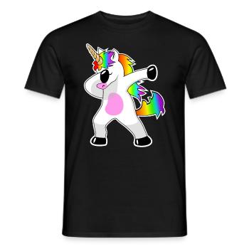 Dabbing Licorne Dab Unicorn Idée cadeau - T-shirt homme - noir - Devant - AI Model Male 178 light (178cm)