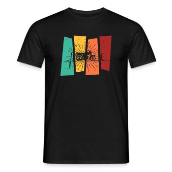 Simson Moped S51 classic car gift - Men's T-Shirt - black - Front - AI Model Male 178 light (178cm)