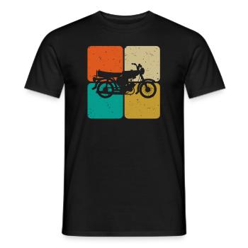 Simson Moped S51 classic car gift design - Men's T-Shirt - black - Front - AI Model Male 178 light (178cm)