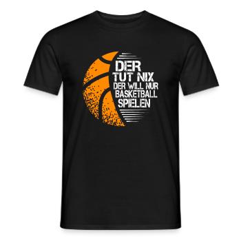 der tut nix der will nur basketball spielen - Männer T-Shirt - Schwarz - Vorne - AI Model Male 178 light (178cm)
