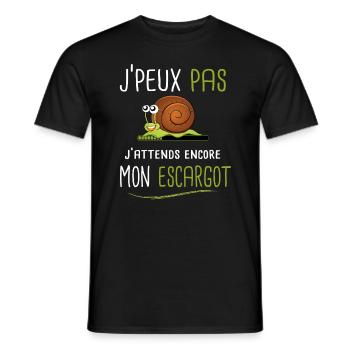 Escargot - T-shirt homme - noir - Devant - AI Model Male 178 light (178cm)