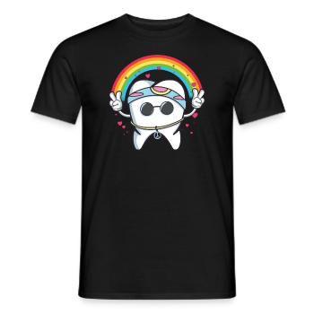 Cute Hippie Tooth Dentist Gift - Männer T-Shirt - Schwarz - Vorne - AI Model Male 178 light (178cm)