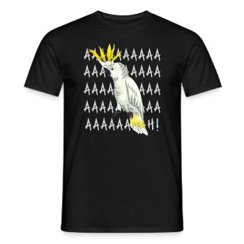 Funny Cockatoo Parrot Art - Männer T-Shirt - Schwarz - Vorne - AI Model Male 178 light (178cm)