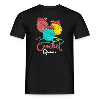 Art au crochet mignon pour tricoteur et crocheteur - T-shirt homme - noir - Devant - AI Model Male 178 light (178cm)