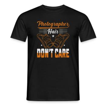Photography Camera Lens - Männer T-Shirt - Schwarz - Vorne - AI Model Male 178 light (178cm)