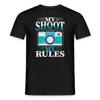 Photography Camera Lens My Shoot - Männer T-Shirt - Schwarz - Vorne - AI Model Male 178 light (178cm)