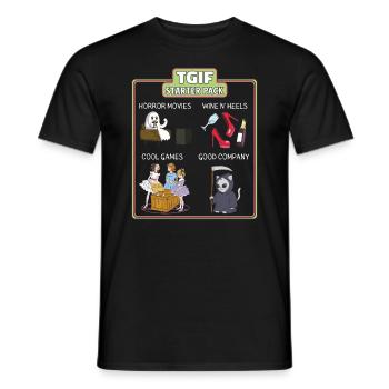 Lustiges Tgif Terror Starterpaket - Männer T-Shirt - Schwarz - Vorne - AI Model Male 178 light (178cm)