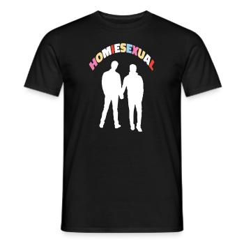 L’art homiesexuel - T-shirt homme - noir - Devant - AI Model Male 178 light (178cm)