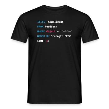Funny Network Administrator Coding Joke - Men's T-Shirt - black - Front - AI Model Male 178 light (178cm)
