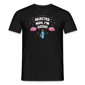 Lustig abgelehnt Anti Valentinstag - Männer T-Shirt - Schwarz - Vorne - AI Model Male 178 light (178cm)