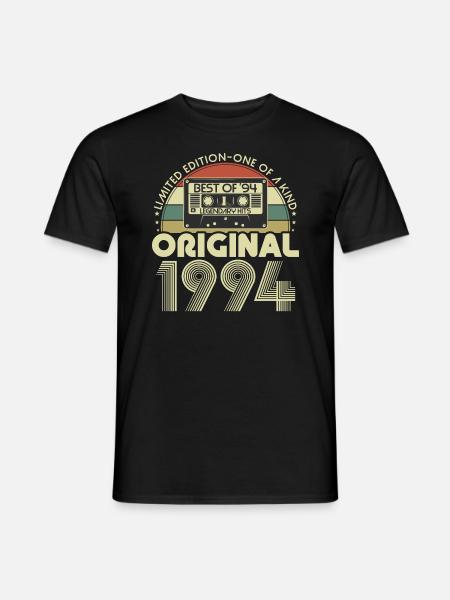 Original 1994 Jahrgang Vintage Geburtstag Retro - Männer T-Shirt - Schwarz