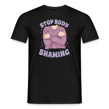 Positivité corporelle Acceptation de soi Art inspirant - T-shirt homme - noir - Devant - AI Model Male 178 light (178cm)