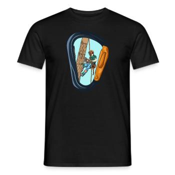 Arboriculteur vintage Carabiner Art - T-shirt homme - noir - Devant - AI Model Male 178 light (178cm)