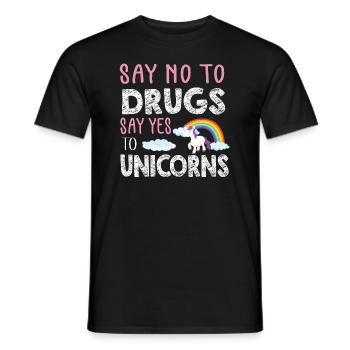 Lustiger Einhorn Spruch I Einhörner - Männer T-Shirt - Schwarz - Vorne - AI Model Male 178 light (178cm)