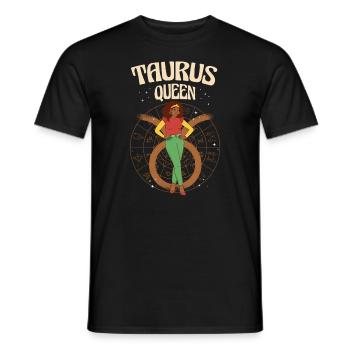 Königin Stier Frau Sternzeichen Horoskop - Männer T-Shirt - Schwarz - Vorne - AI Model Male 178 light (178cm)