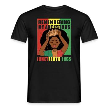 Ancêtres Juneteenth African Girl Queen - T-shirt homme - noir - Devant - AI Model Male 178 light (178cm)