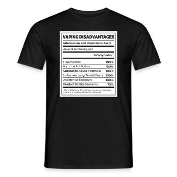 Anti Teen Vaping Non-Smoker Nutritional Facts - Men's T-Shirt - black - Front - AI Model Male 178 light (178cm)