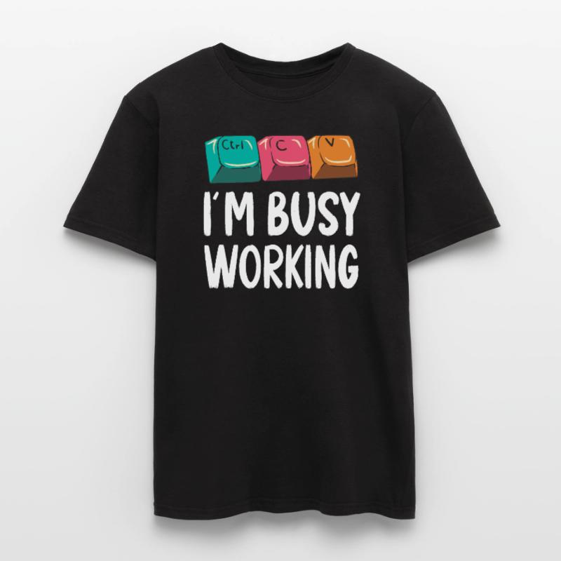 Funny Copy Paste Ctrl-C Ctrl-V Busy Working Men's T-Shirt