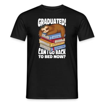 Retour à l’école Premier jour de classe de paresseux de l’école - T-shirt homme - noir - Devant - AI Model Male 178 light (178cm)