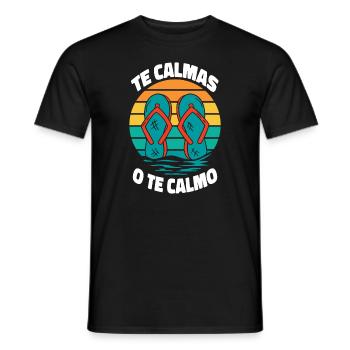 Te Calmas O Te Calmo Regalo Para Mama Spanish - Men's T-Shirt - black - Front - AI Model Male 178 light (178cm)