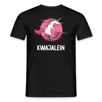 Kwajalein Atoll Marshall Islands Unicorn Bicycle B - Men's T-Shirt - black - Front - AI Model Male 178 light (178cm)