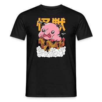 Blobfish Kawaii Blob Fish Japanische Ästhetische Kunst - Männer T-Shirt - Schwarz - Vorne - AI Model Male 178 light (178cm)
