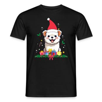 Hunde-Weihnachten - Männer T-Shirt - Schwarz - Vorne - AI Model Male 178 light (178cm)