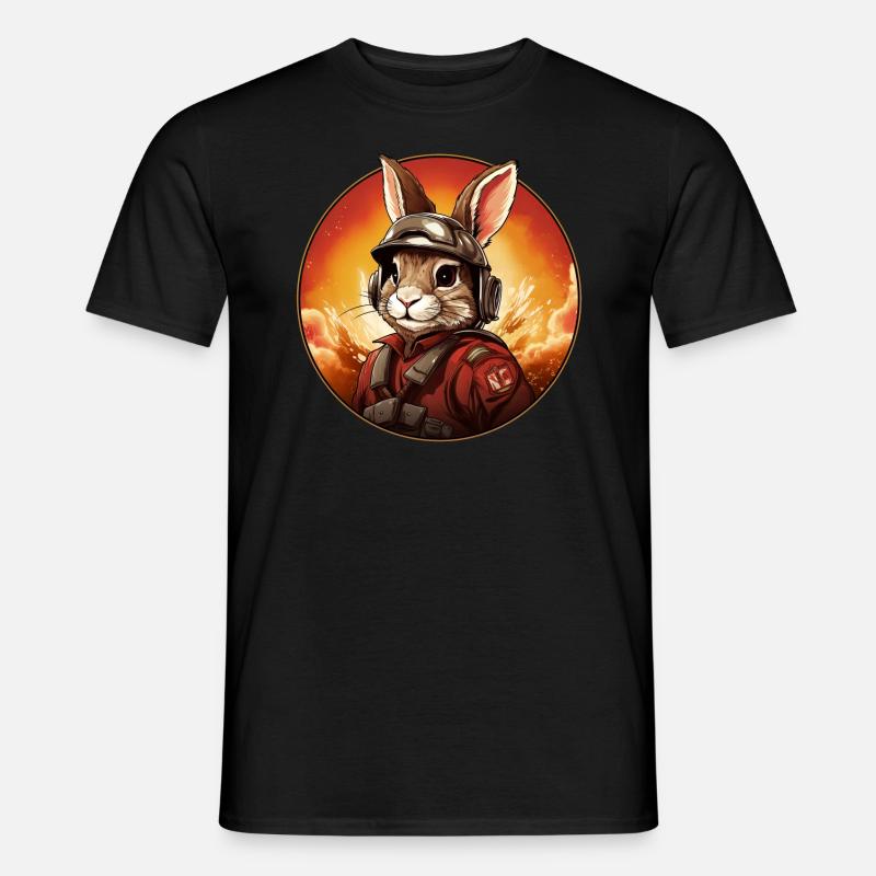 Fire Brigade Rabbit - Men's T-Shirt - black