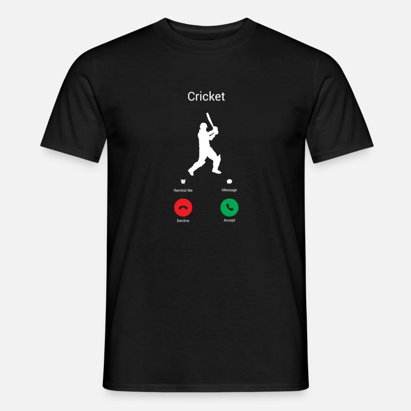 CRICKET RUFT MICH! - Männer T-Shirt - Schwarz