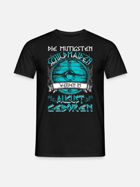 August - Schildmaid - Geburtstag - DE - Männer T-Shirt - Schwarz