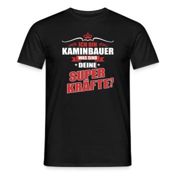 KAMINBAUER-Superkräfte GESCHENK - Männer T-Shirt - Schwarz - Vorne - AI Model Male 178 light (178cm)
