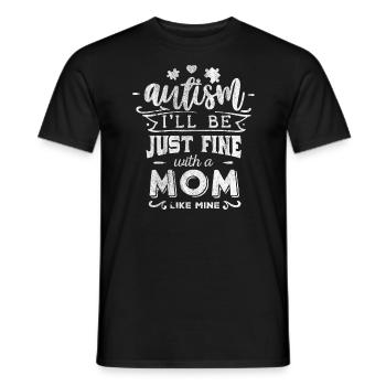 autism - Men's T-Shirt - black - Front - AI Model Male 178 light (178cm)