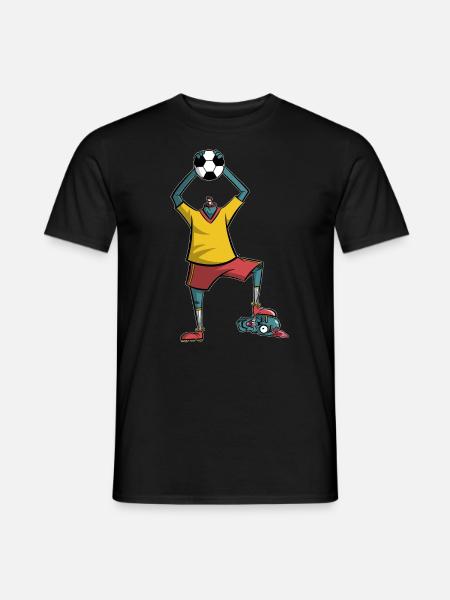 Fussball Zombie - Männer T-Shirt - Schwarz