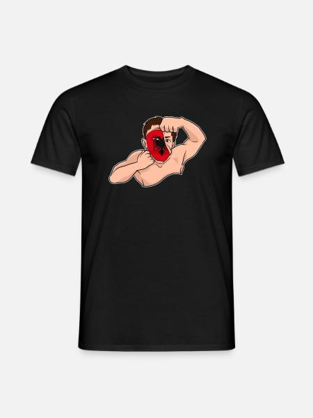 Albanien Fußball Fan Flagge Shqiptar - Männer T-Shirt - Schwarz